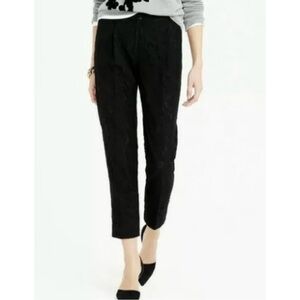 J. Crew Pleated Cropped Pants Black Size 4 Petite